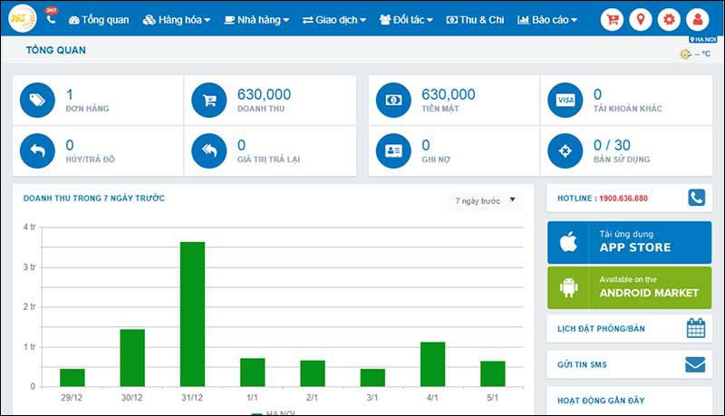 app bán hàng trên máy tính